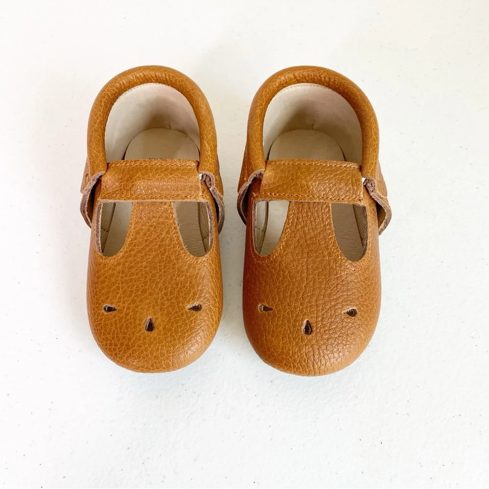 Monkey Feet Leather Mary Jane Shoes Brown Size 18-24 Months